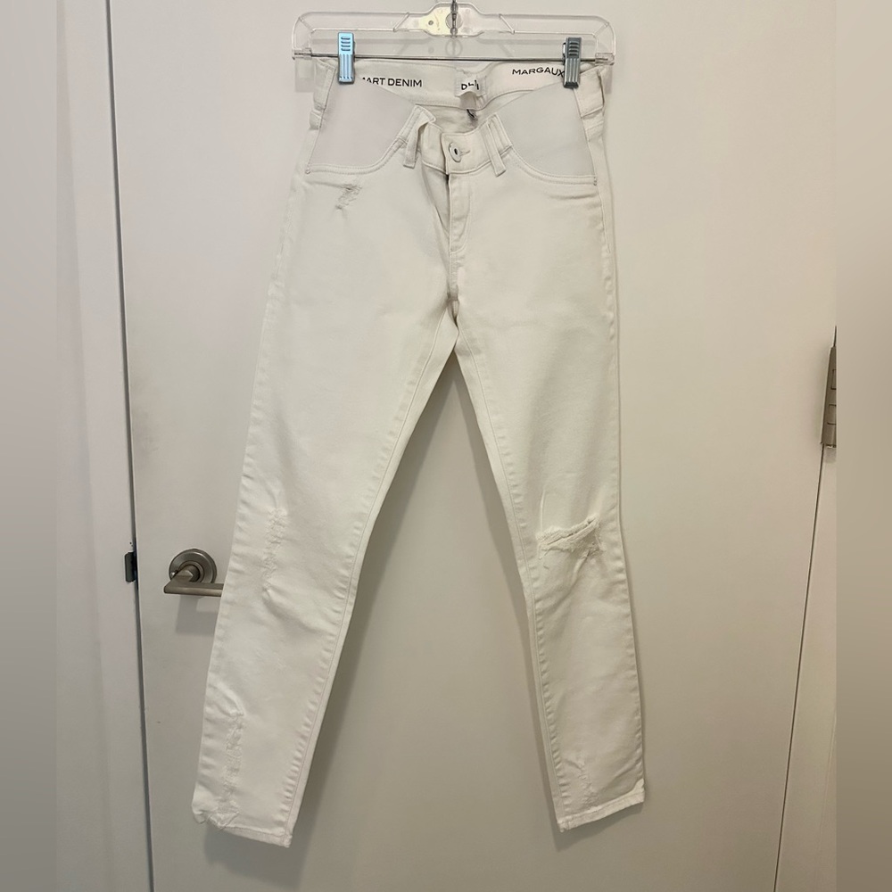 DL1961 White Margaux Maternity Jeans